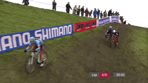 Gif d'une chute à vélo